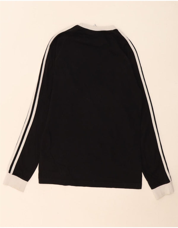 Top pentru bărbați Adidas cu mânecă lungă XS, negru, bumbac color bloc
