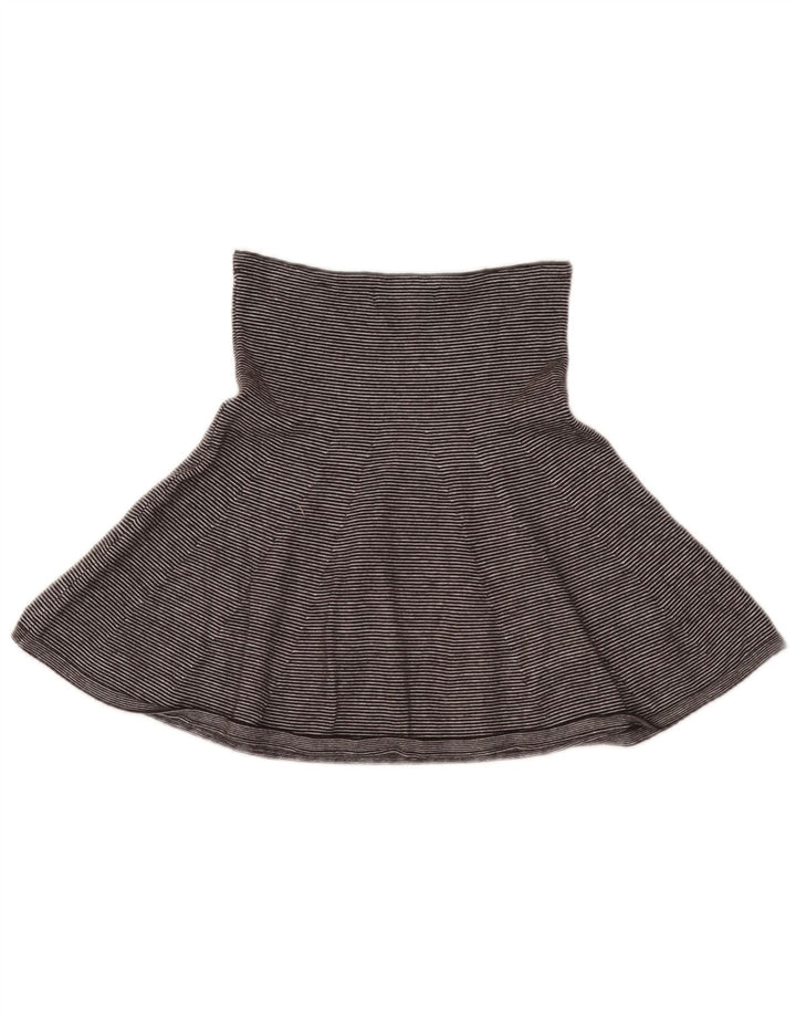 Fustă mini pentru femei Zara, mică W26, gri cu dungi, viscoză