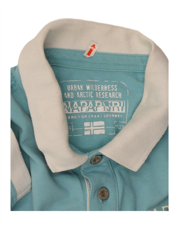 Tricou polo pentru bărbați NAPAPIJRI, bumbac color bloc XL, albastru