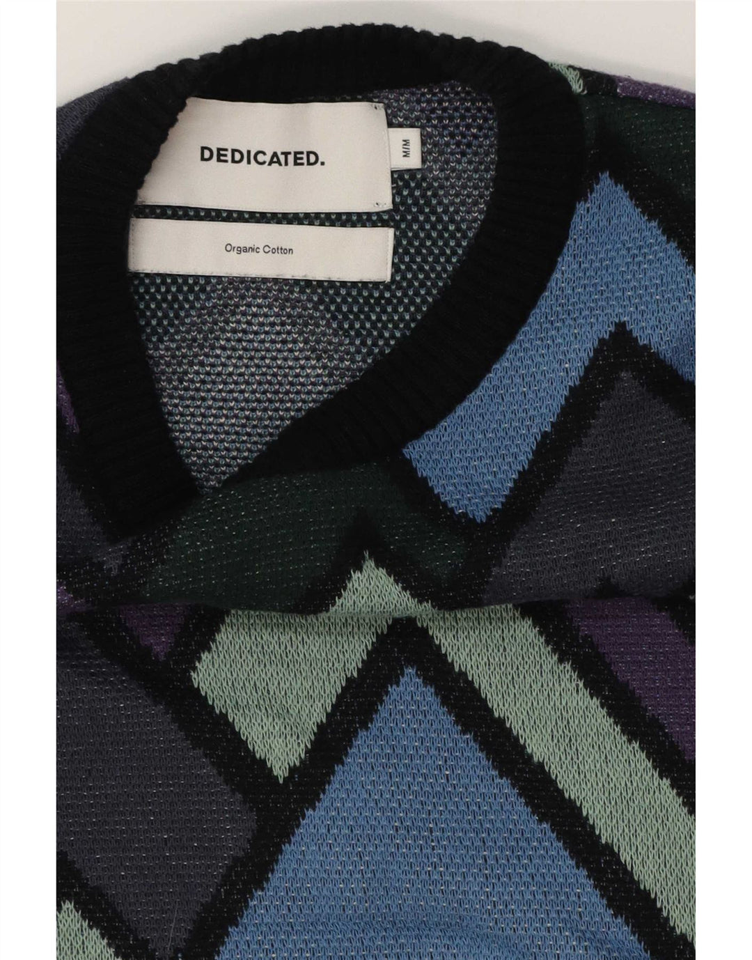 Pulover vintage pentru bărbați, cu gât roșu, bumbac geometric, multicolor, mediu