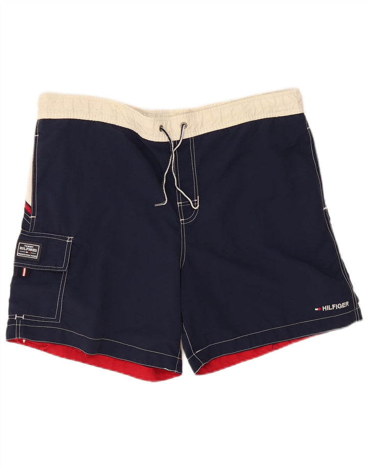 Pantaloni scurți de înot cargo Tommy Hilfiger pentru bărbați, medii, albastru bleumarin