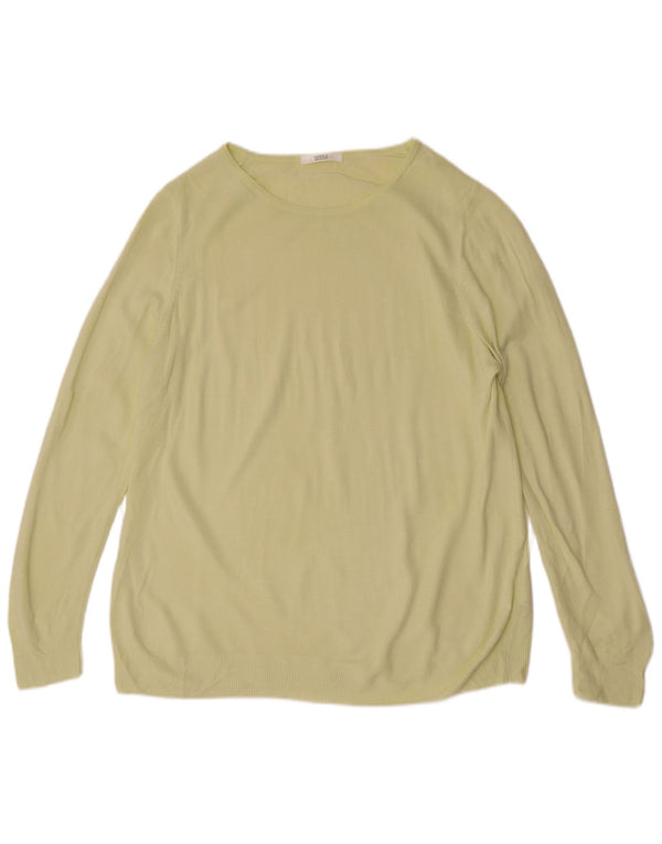 Pulover pentru femei Marks & Spencer cu gât de barcă UK 20 2XL Galben Acrilic