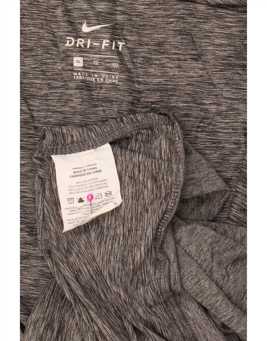 Pulover NIKE pentru bărbați Dri Fit, cu fermoar, poliester striat XL