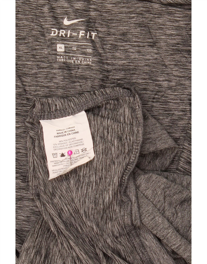 Pulover NIKE pentru bărbați Dri Fit, cu fermoar, poliester striat XL