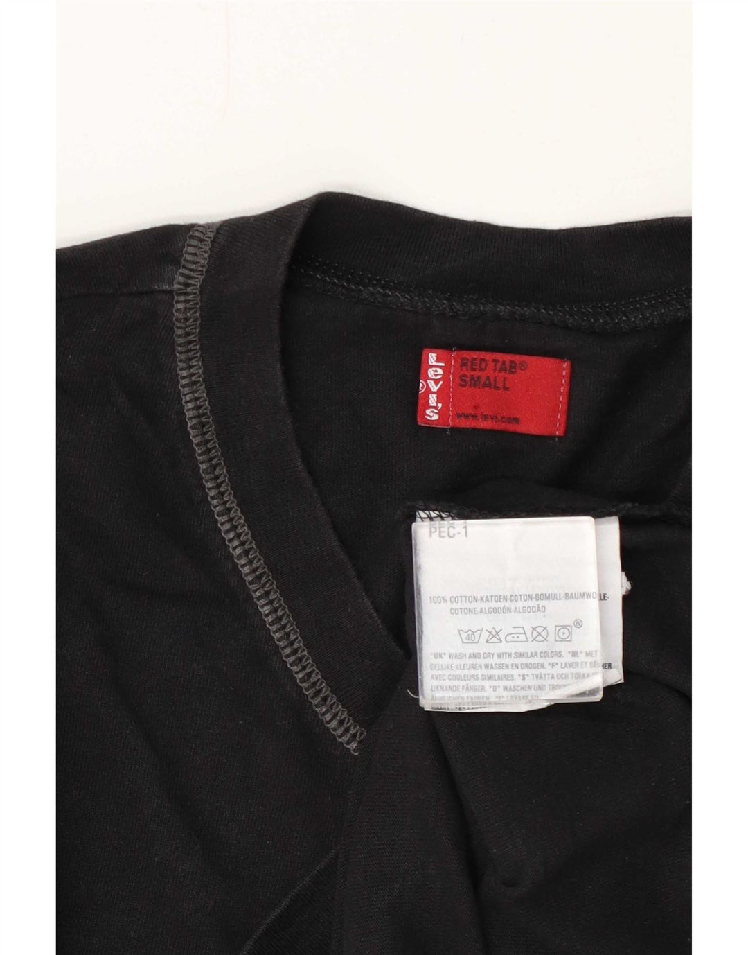 Levi's Top pentru bărbați cu mânecă lungă, mic, negru, bumbac