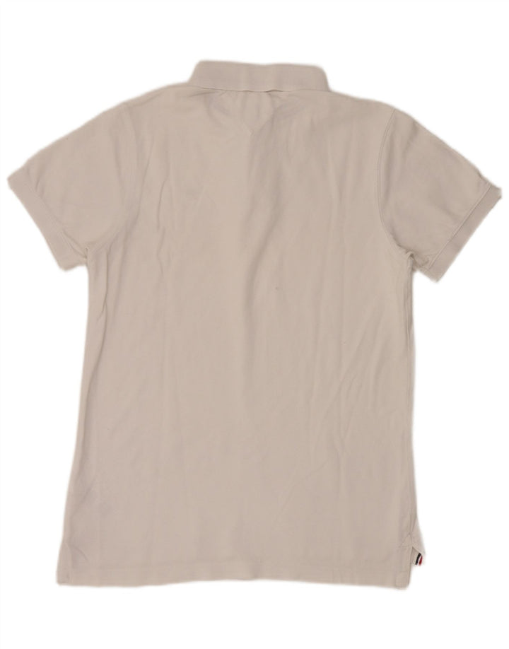Tricou polo Tommy Hilfiger pentru bărbați, bumbac alb mediu