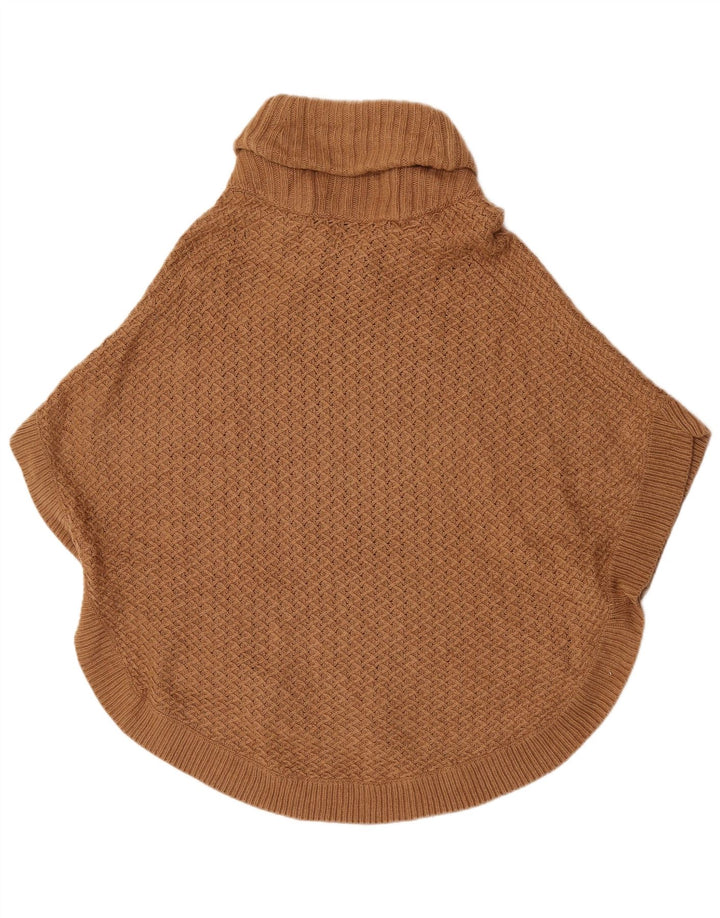 Jumper Poncho Massimo Dutti pentru femei US 8 Medium Brown Lână