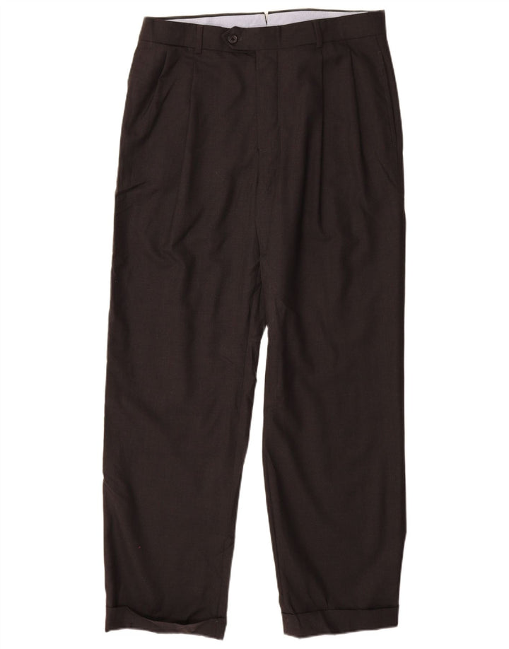 BROOKS BROTHERS Pantaloni de costum pentru bărbați Madison Pegged W33 L30 Lână gri