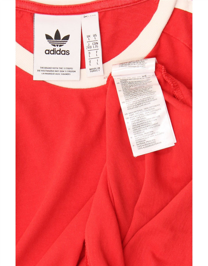 Tricou bărbați ADIDAS Top mare bumbac roșu