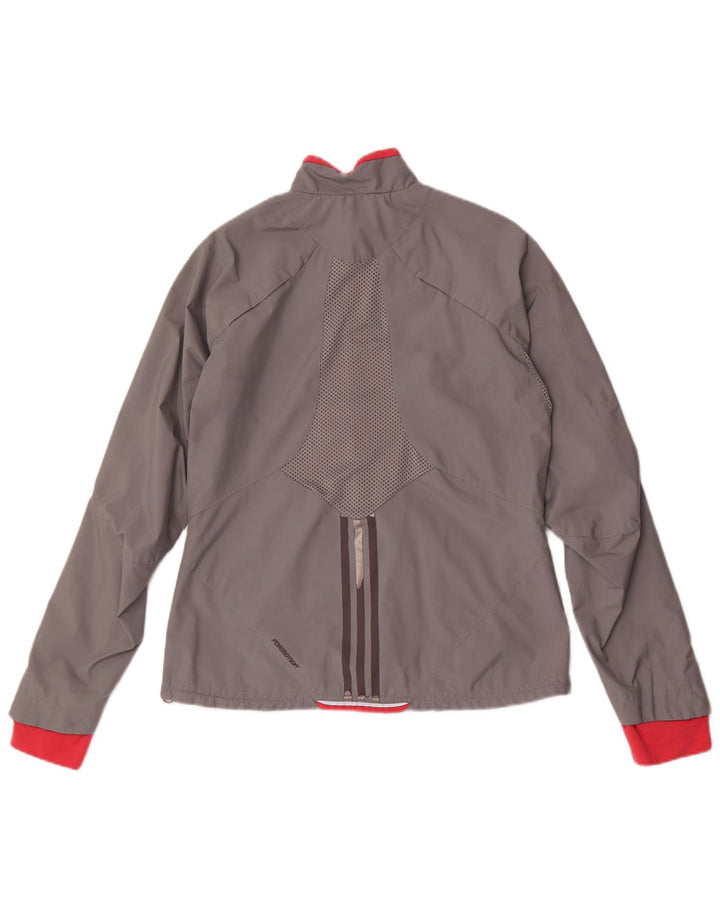 Jachetă de trening pentru femei Adidas UK 16, mare, gri, poliester color bloc