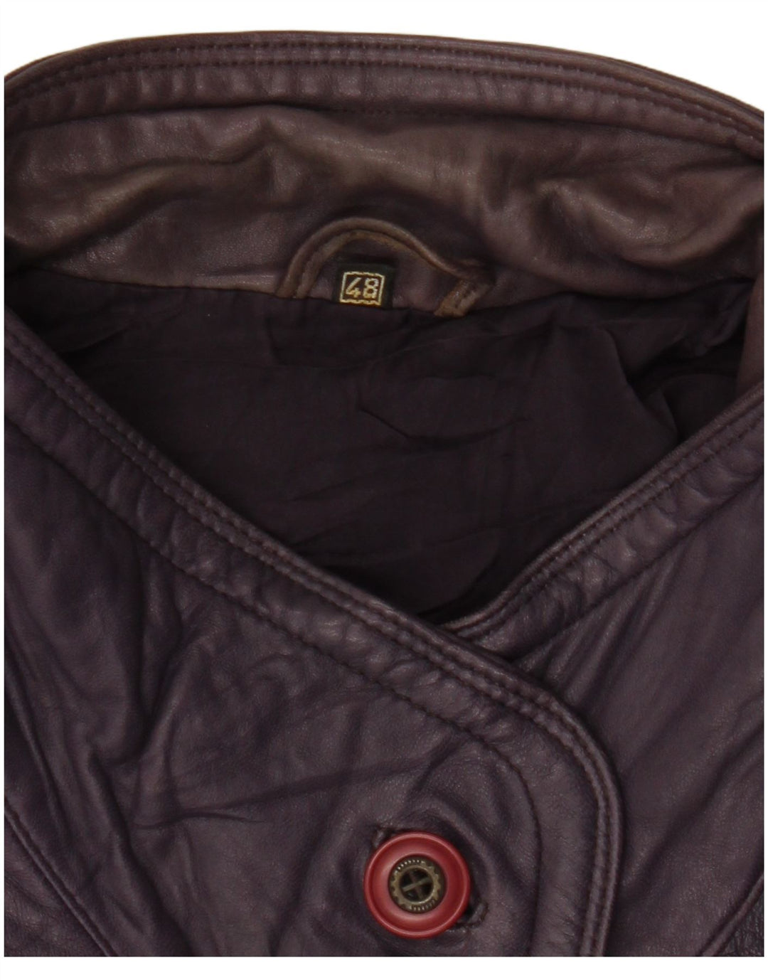 Palton din piele pentru femei VINTAGE EU 48 2XL piele mov