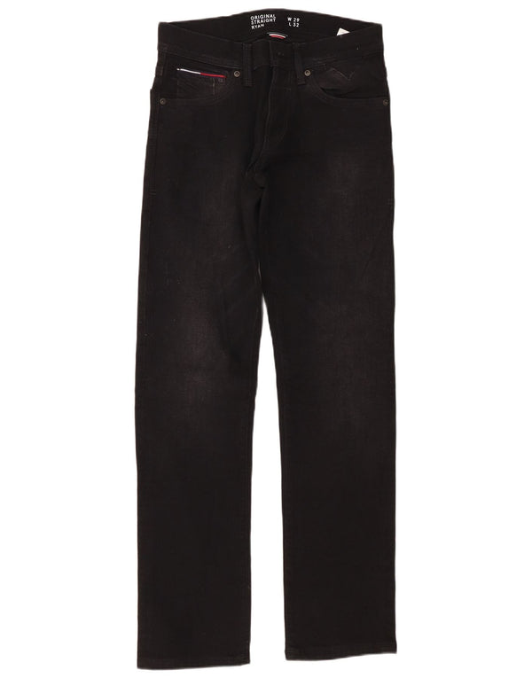 TOMMY HILFIGER Blugi drepti pentru bărbați Ryan W29 L32, bumbac negru