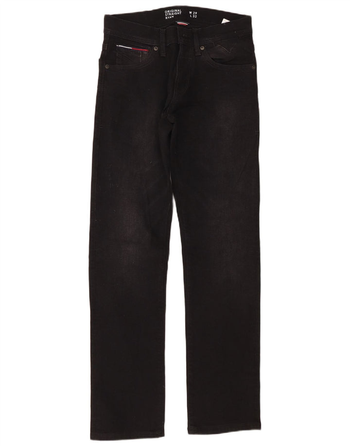 TOMMY HILFIGER Blugi drepti pentru bărbați Ryan W29 L32, bumbac negru