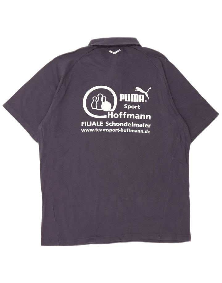 Tricou polo grafic pentru bărbați PUMA XL bleumarin