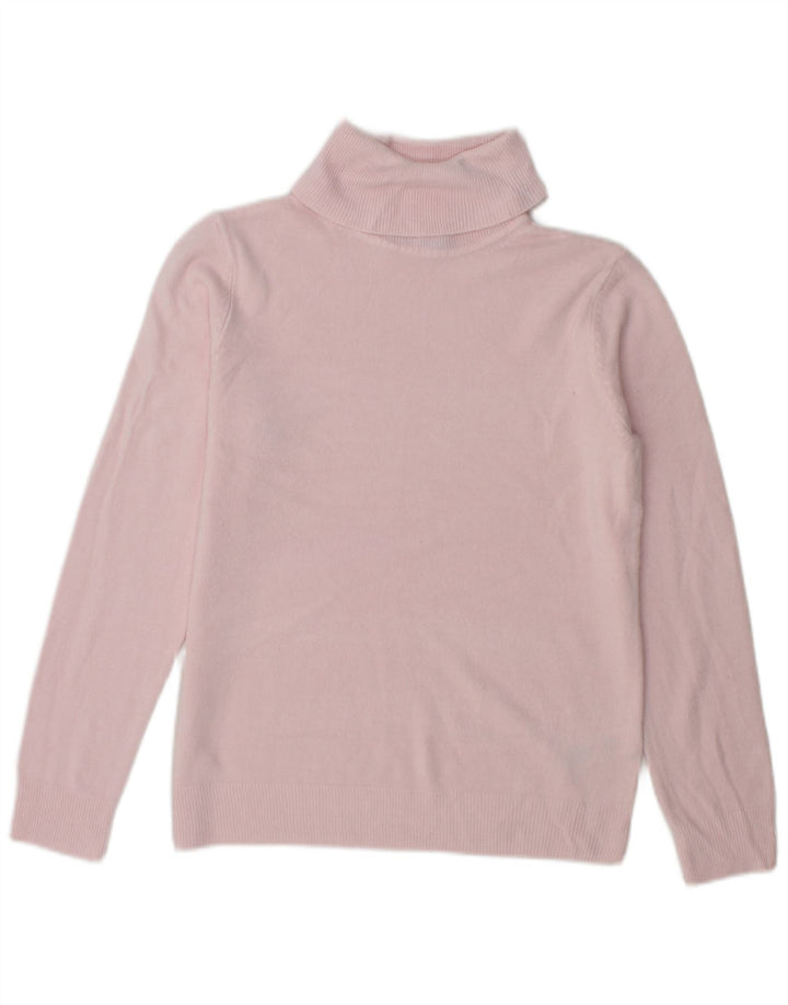 Pulover pentru femei Marks & Spencer cu gât rulat, UK 10, mic, roz acrilic