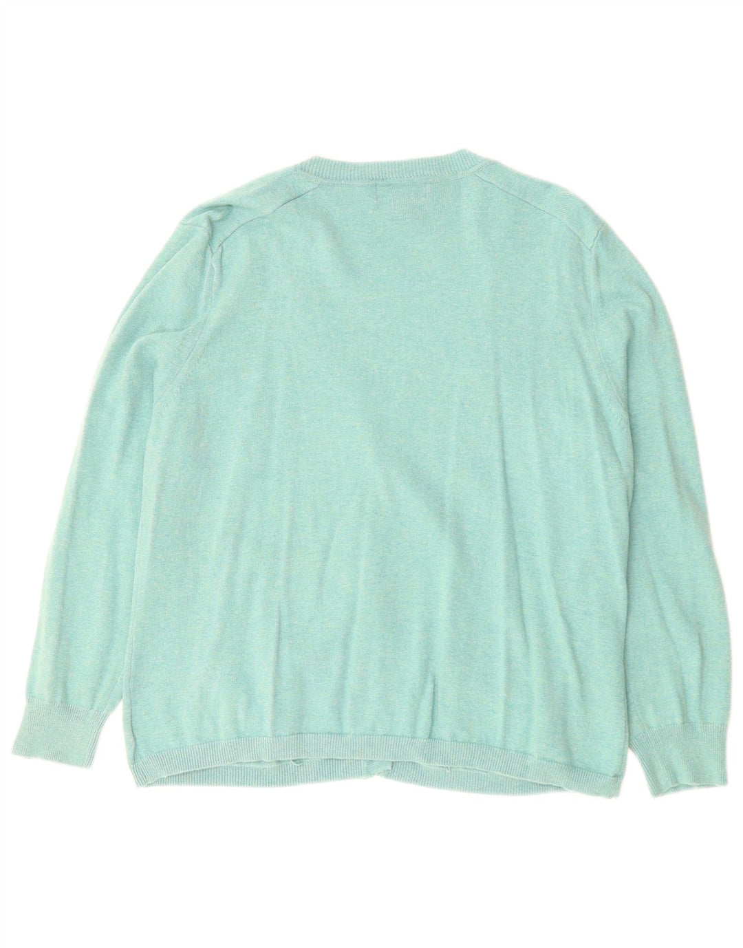 EDDIE BAUER Pulover cardigan pentru femei UK 20 2XL Bumbac verde