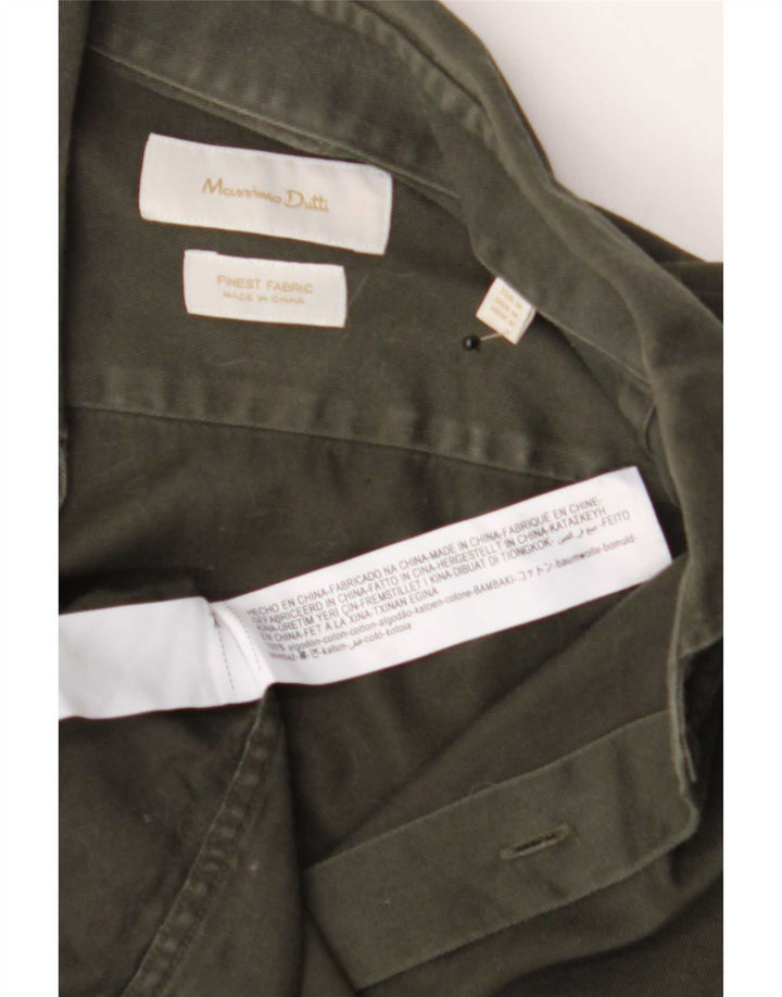 Camasa Massimo Dutti pentru barbati, bumbac verde mediu