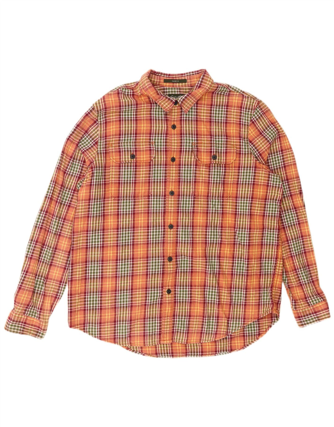 Cămașă de flanel pentru bărbați EDDIE BAUER, 2XL, bumbac portocaliu