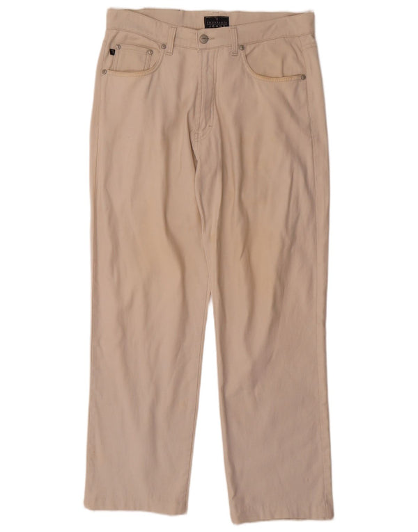 Trussardi Pantaloni Drepți Casual Bărbați L32 L30 Bumbac Bej