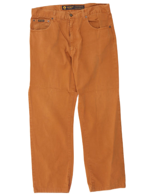Navigare Pantaloni Drepți Casual Bărbați IT 50 Large W34 L28 Bej Bumbac
