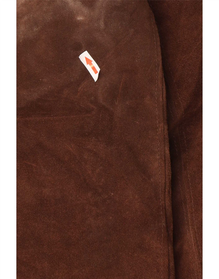 Geaca de piele intoarsa pentru barbati Pacific Air Forces IT 54 2XL piele maro