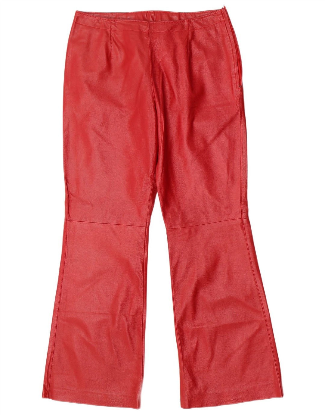Pantaloni Conbipel Femei Flare Piele IT 46 Large W30 L30 Piele Rosie