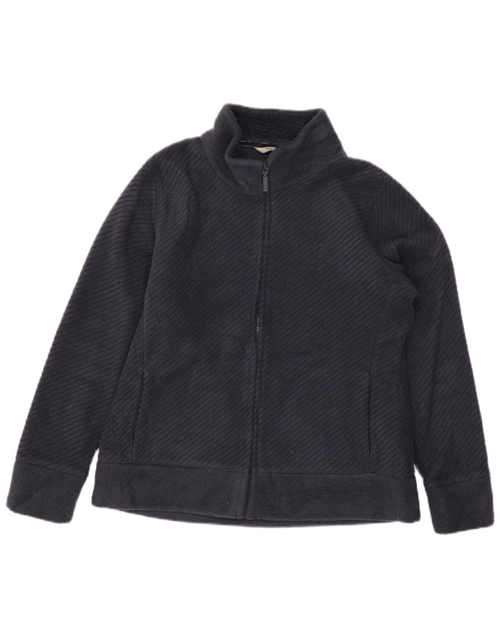 MARKS & SPENCER Jachetă fleece pentru femei UK 16 mare, poliester bleumarin