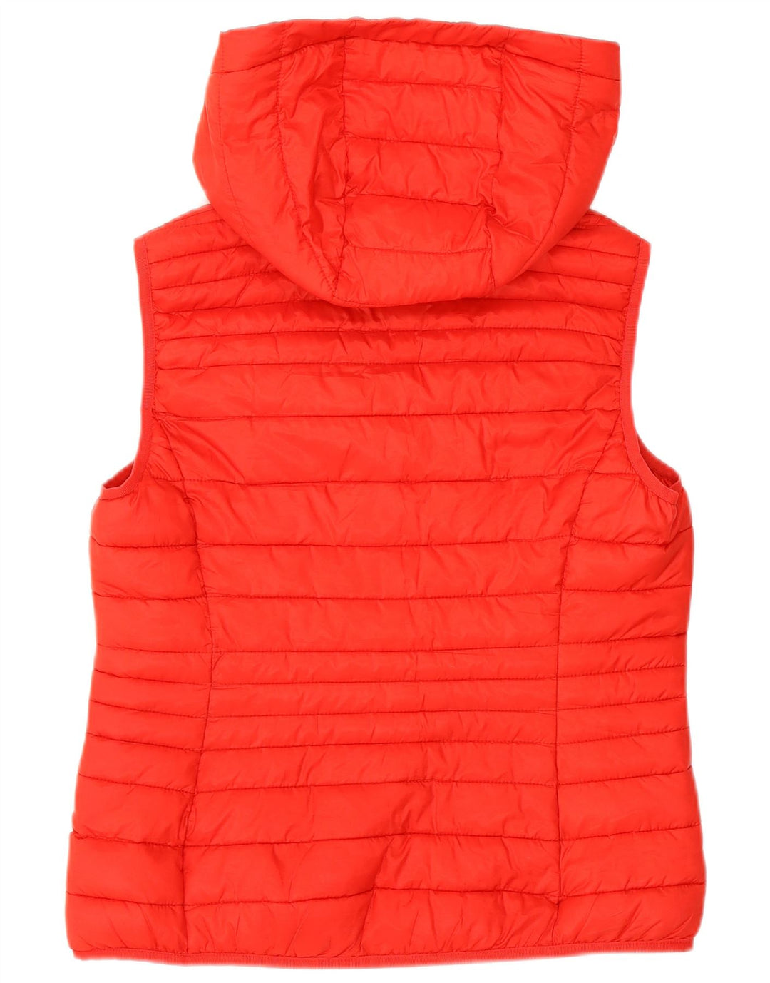 ESPRIT Womens Hooded Padded Gilet UK 14 Medium Red Polyester