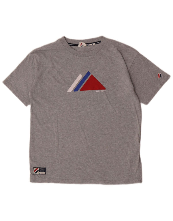 Tricou grafic Superdry pentru femei Top UK 8 Small Grey Bumbac