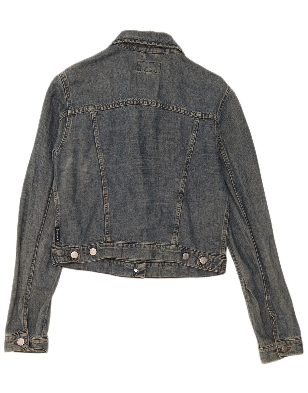 Jachetă de denim crop pentru femei Armani Jeans UK 12, in albastru mediu
