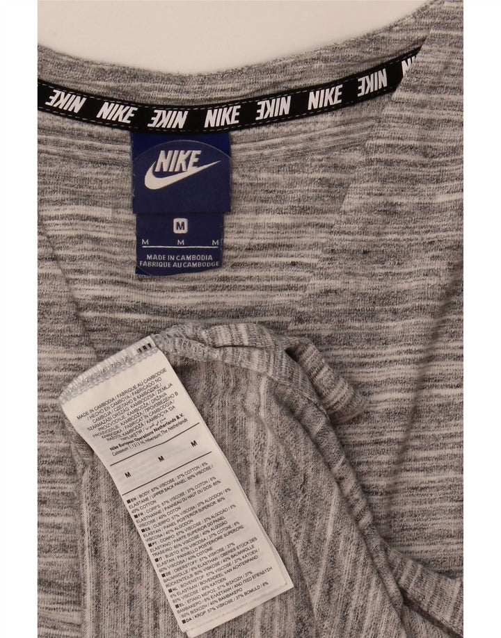 Tricou pentru femei Nike, UK 14, bumbac cu dungi gri medii
