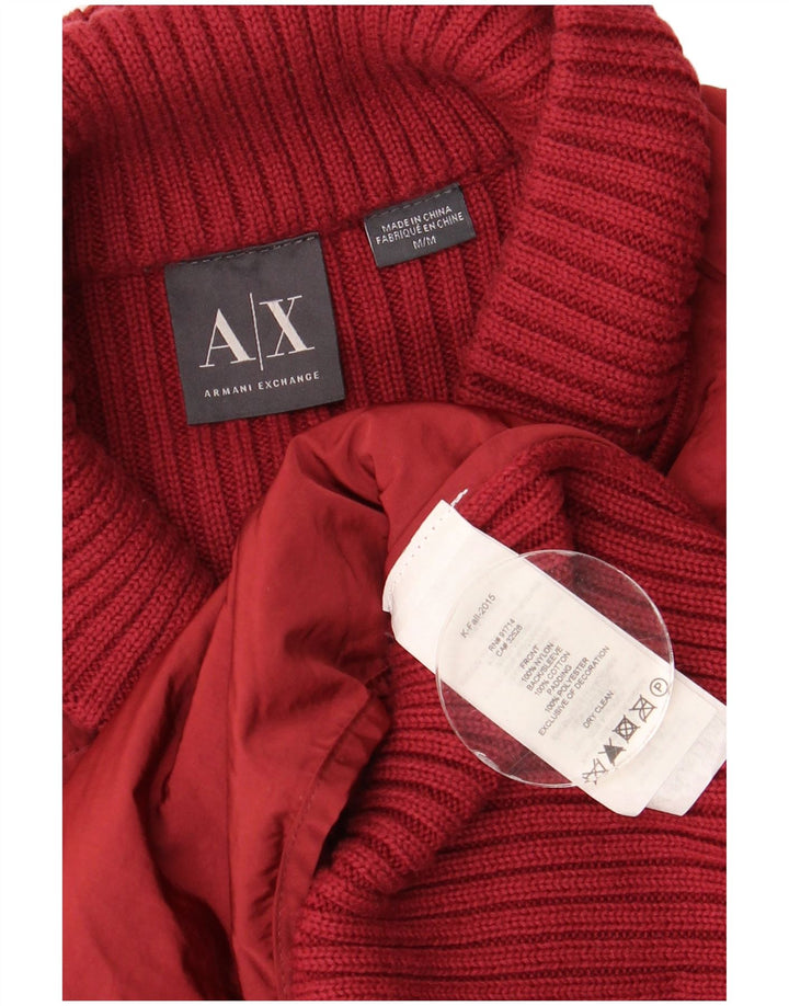 ARMANI EXCHANGE Pulover Cardigan Bărbați Nailon Roșu Mediu