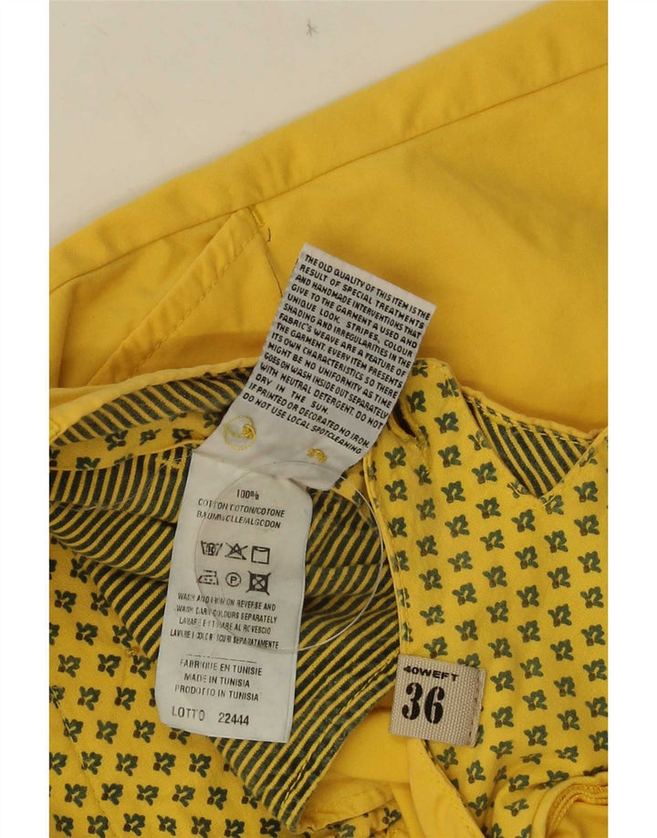 Pantaloni scurți chino pentru bărbați 40Weft W36 Bumbac galben mare