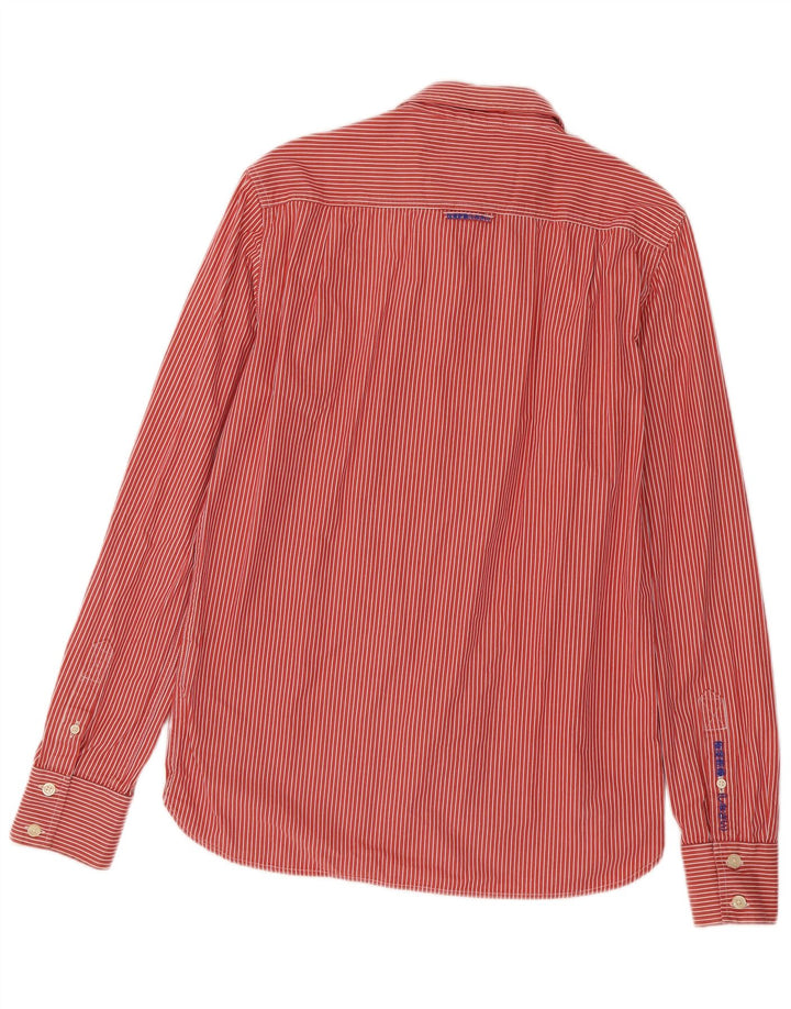 Cămașă pentru bărbați Superdry, mare, roșu, bumbac cu dungi