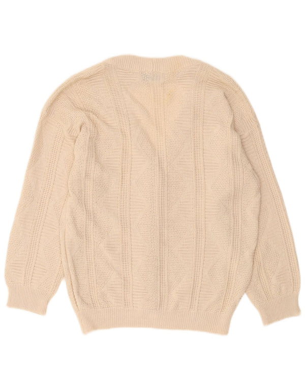 Pulover cardigan pentru femei Dolce Vita UK 12 Medium Beige Bumbac