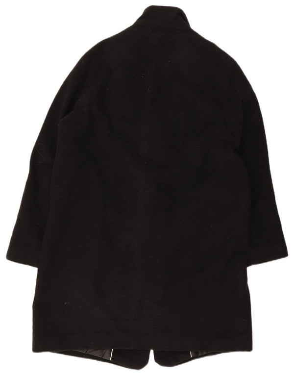 Marks & Spencer Womens Overcoat UK 14 Large Black Wool