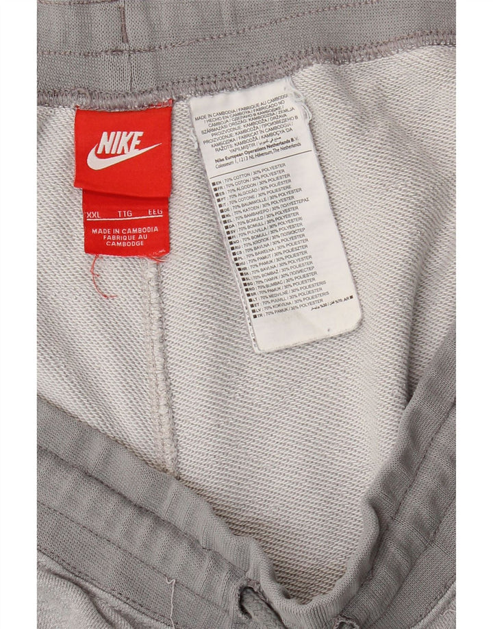 Pantaloni scurți sport Nike pentru bărbați 2XL, bumbac gri