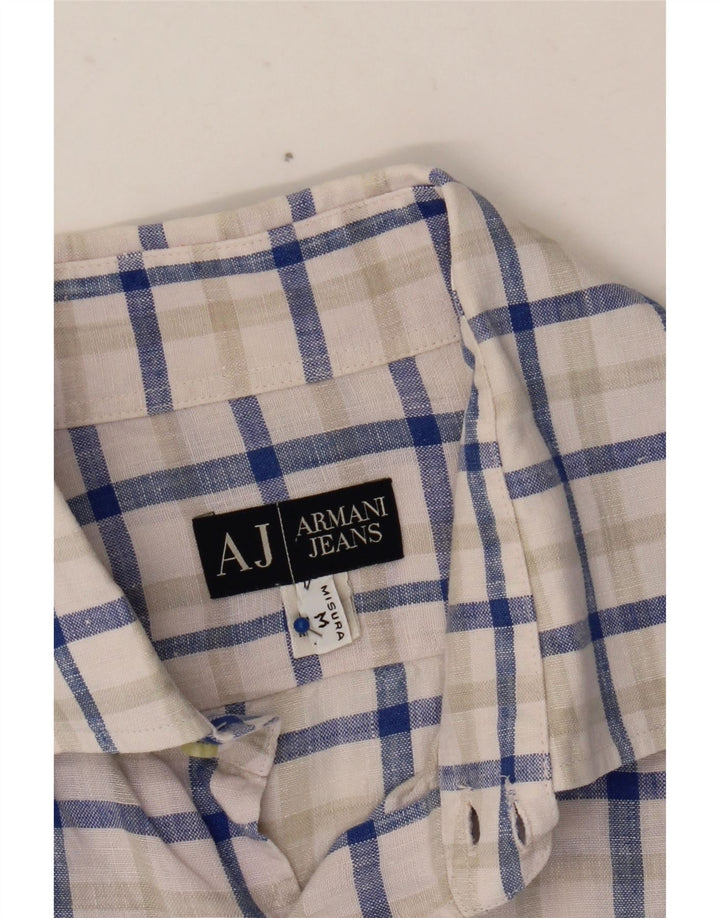ARMANI JEANS Cămașă pentru bărbați, in carouri, albastru mediu
