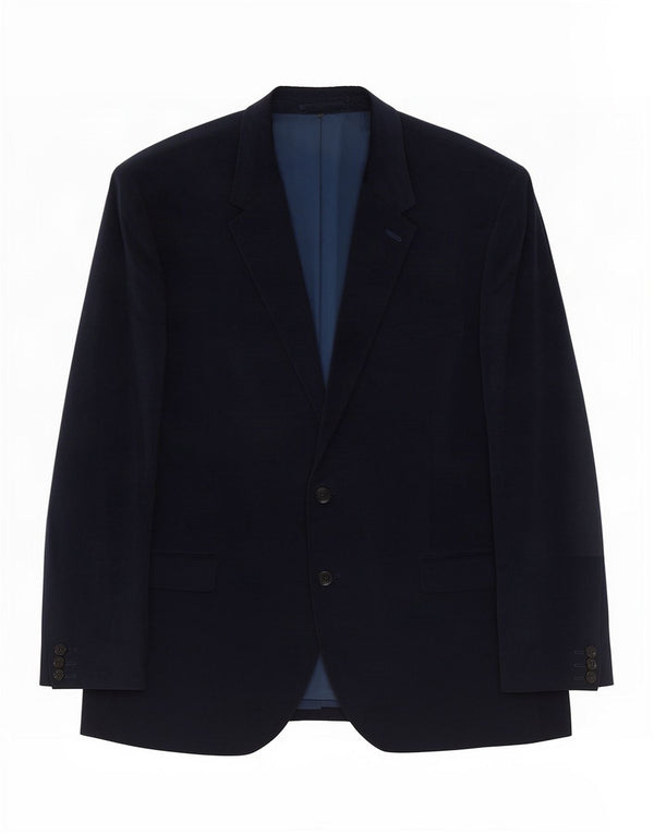 Jachetă pentru bărbați Marks & Spencer, croită, din velur, UK 46 XL, bleumarin