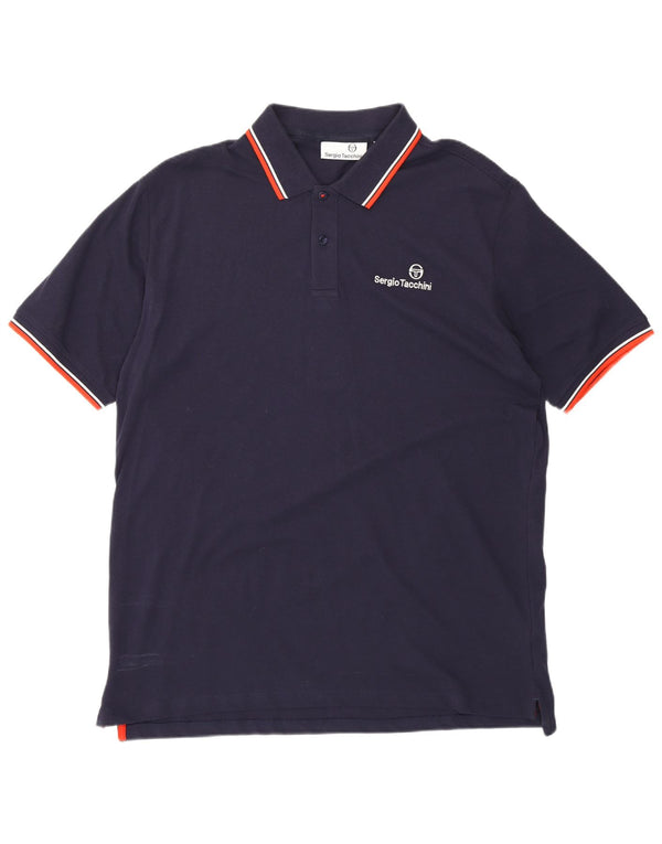 Tricou polo Sergio Tacchini pentru bărbați 2XL, bumbac bleumarin