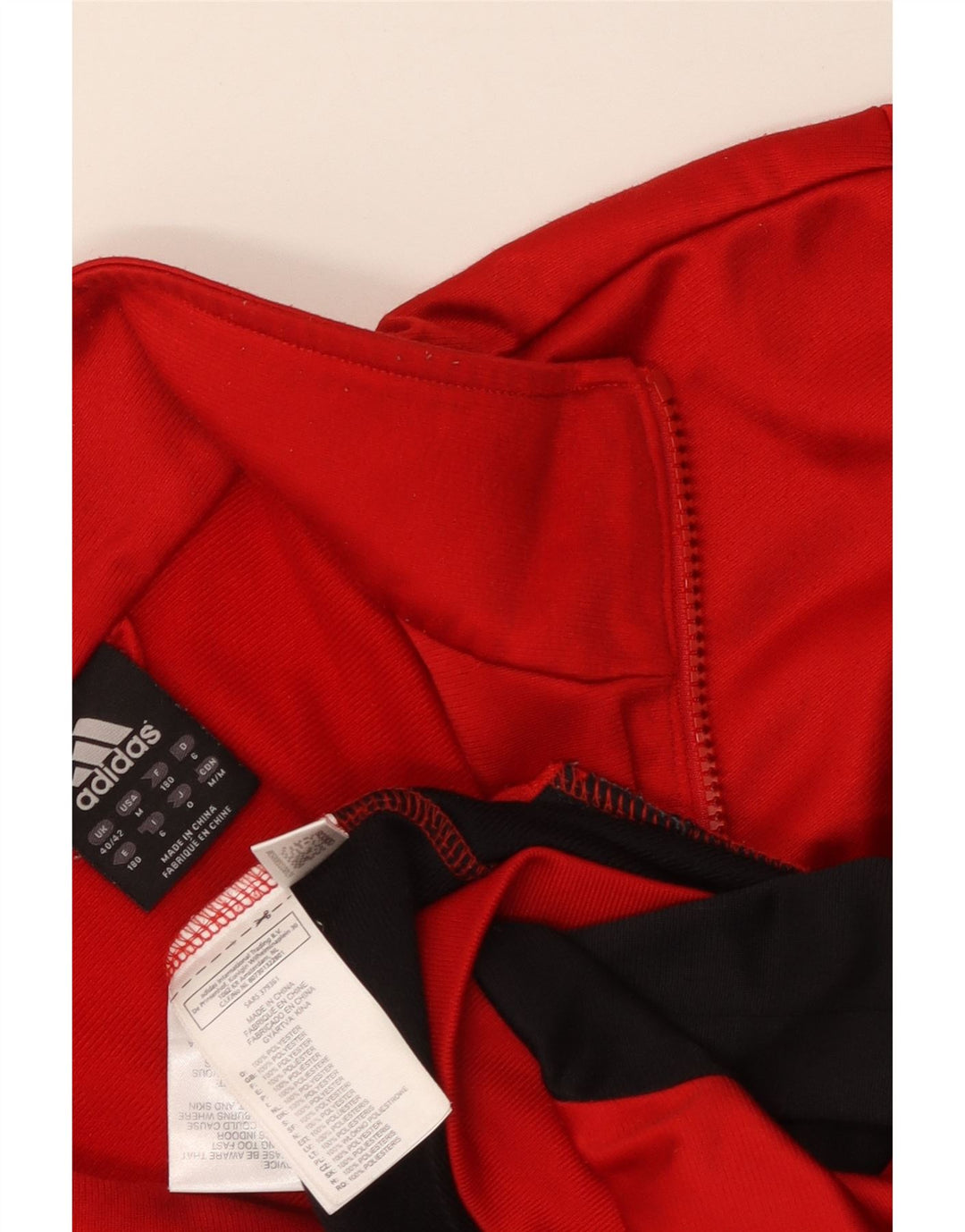 Jachetă de trening pentru bărbați ADIDAS UK 40/42 Poliester color bloc roșu mediu