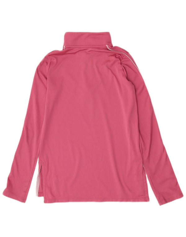 Under Armour Fete Zip Neck Top Maneca lunga 9-10 Ani Mediu Roz Sport