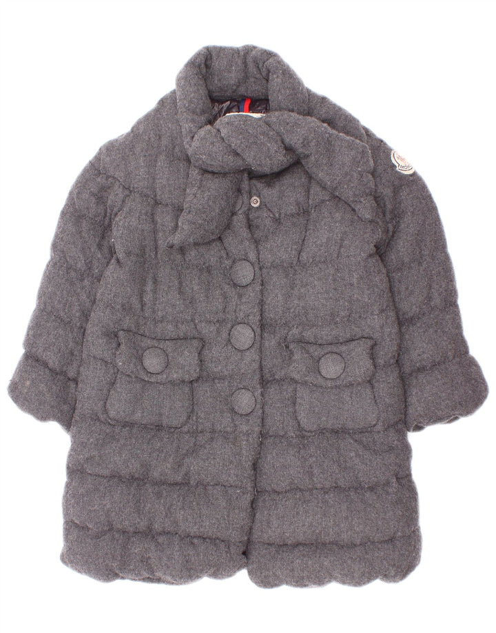 Palton căptușit pentru fete Moncler 3-4 ani, gri viscoză