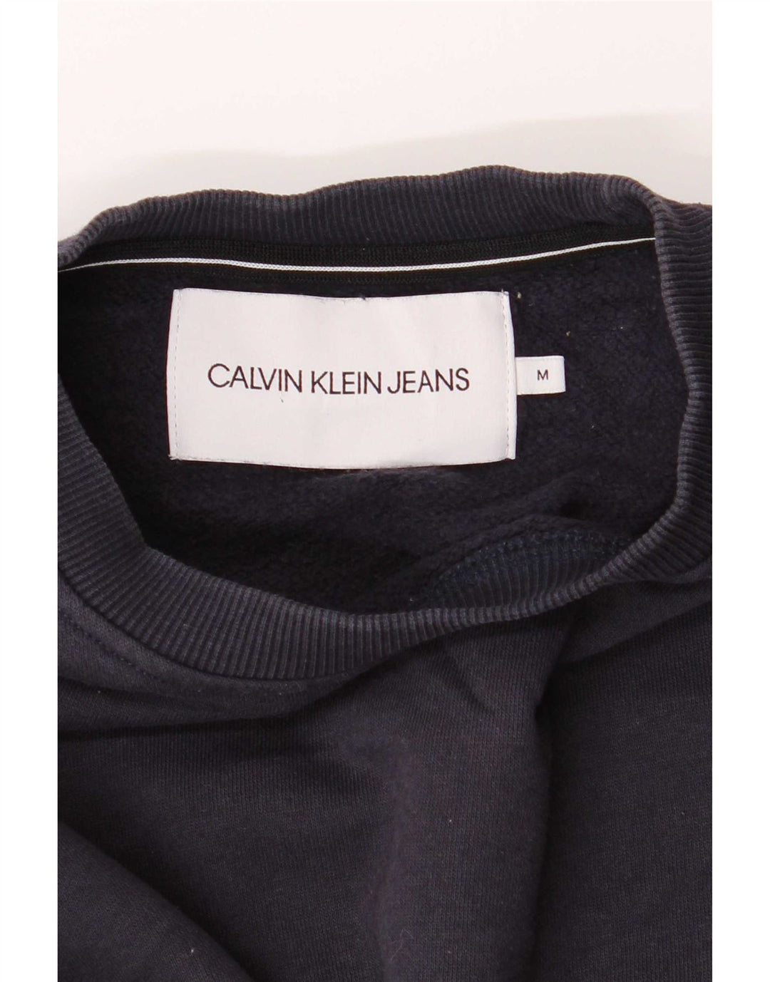 Hanorac Calvin Klein Jeans pentru bărbați Pulover mediu din bumbac bleumarin