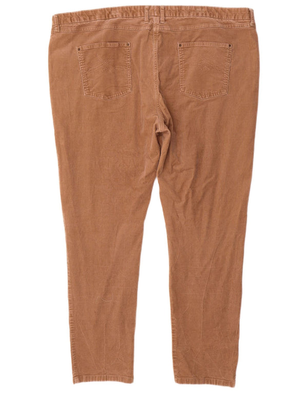 Pantaloni jegging din velur pentru femei Marks & Spencer UK 24 4XL W48 L30 maro