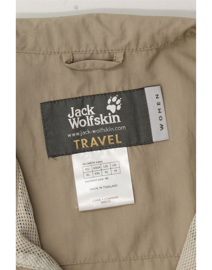JACK WOLFSKIN Gilet utilitar pentru femei UK 18 XL Bej Poliamidă
