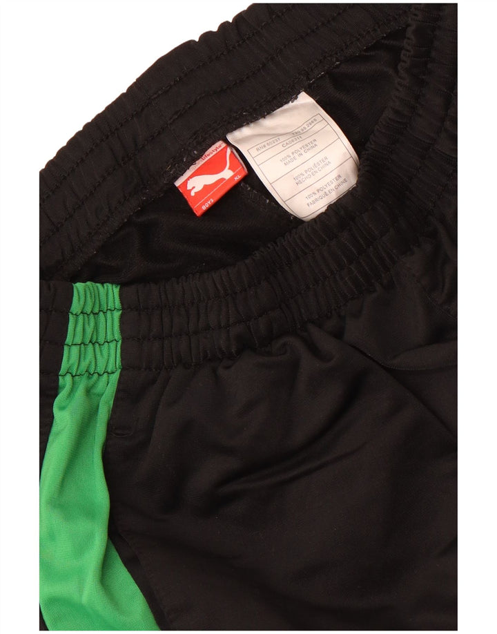 Pantaloni de trening Puma pentru băieți 13-14 ani, negru, poliester color bloc