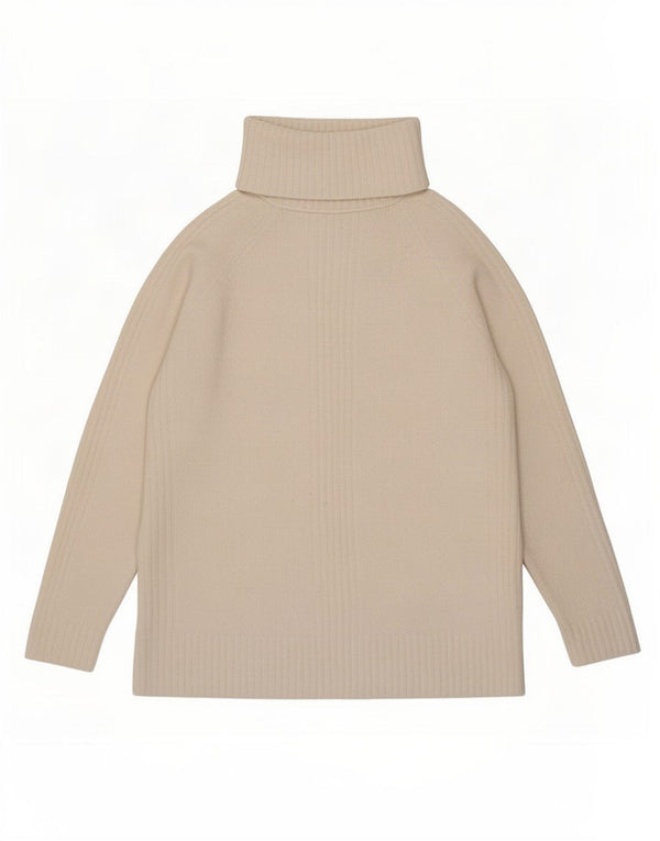 Marks & Spencer Pulover oversized cu gât rulat pentru femei UK 10 Small White