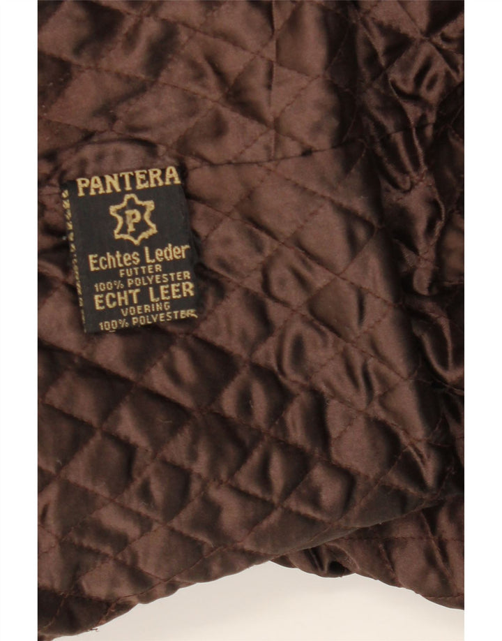 Jachetă de piele pentru bărbați PANTERA UK 44 2XL piele maro