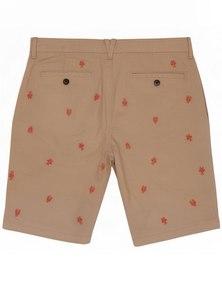 Fat Face Mens Abstract Pattern Chino Shorts Medium W32 Beige Spot Bumbac